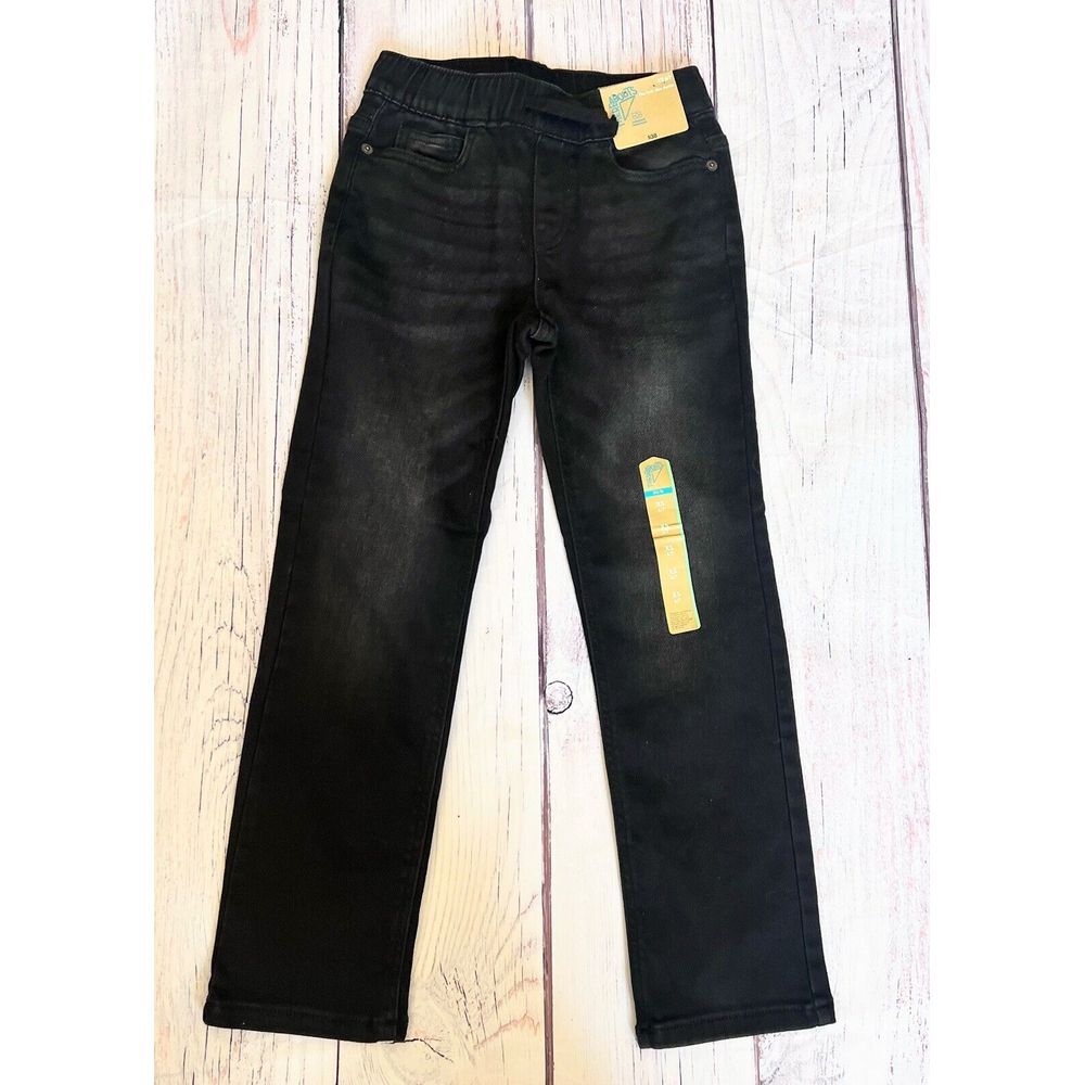 There Abouts Lite Fade Boys XS 6/7 Flex Knit Slim Denim Jeans Elastic‎ Waist